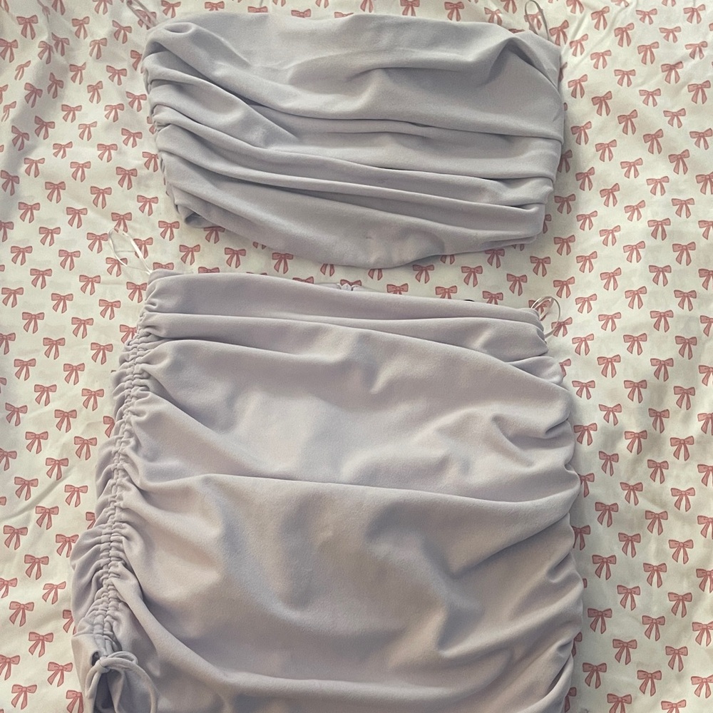 Zara Light Gray Skirt Set